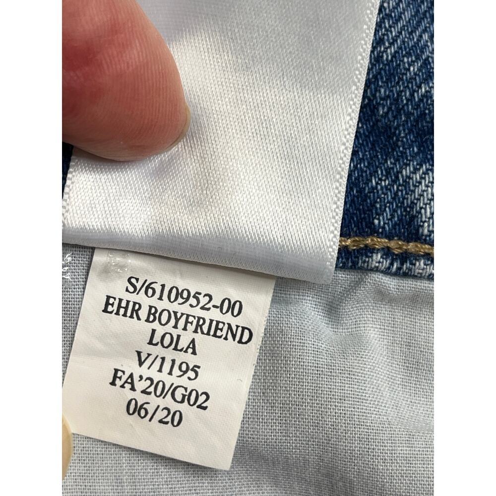 Old Navy extra high rise boyfriend Lola blue jeans, size 14, NWT, raw hems - Picture 12 of 13